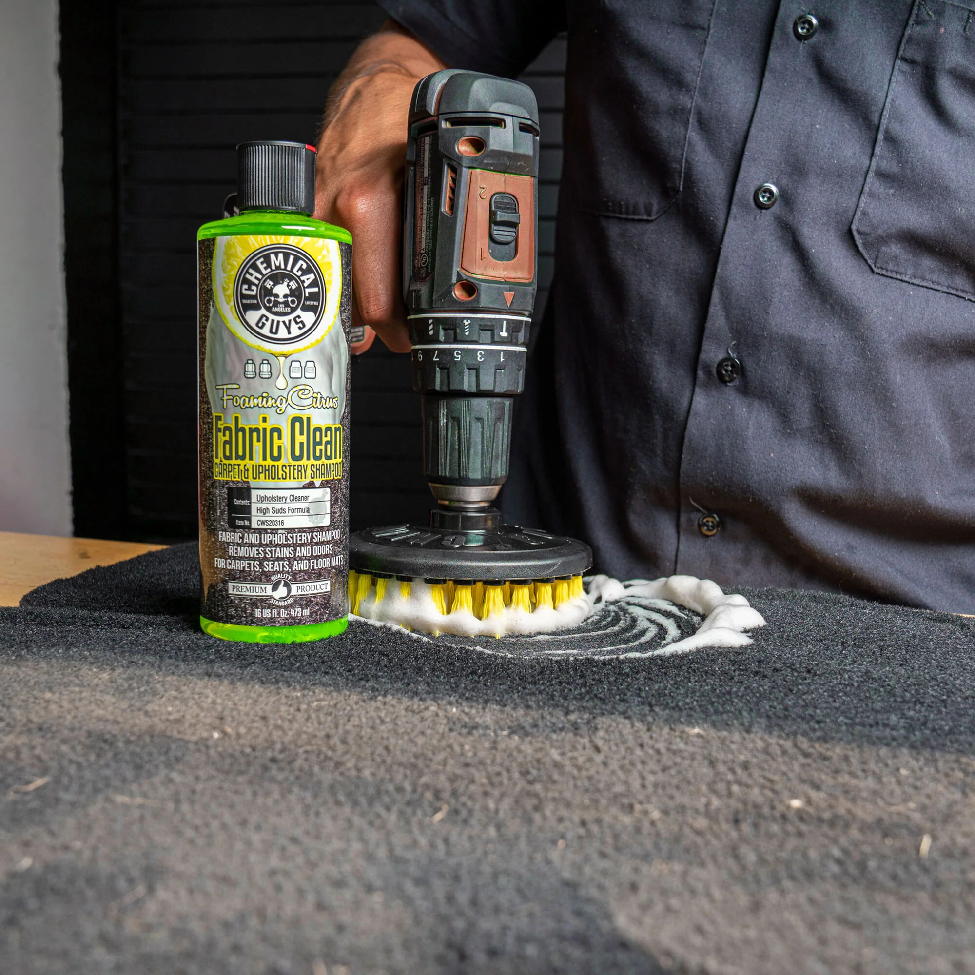 Chemical Guys Spinner Carpet Drill Brush, Medium Duty - Dynamic Auto LLC