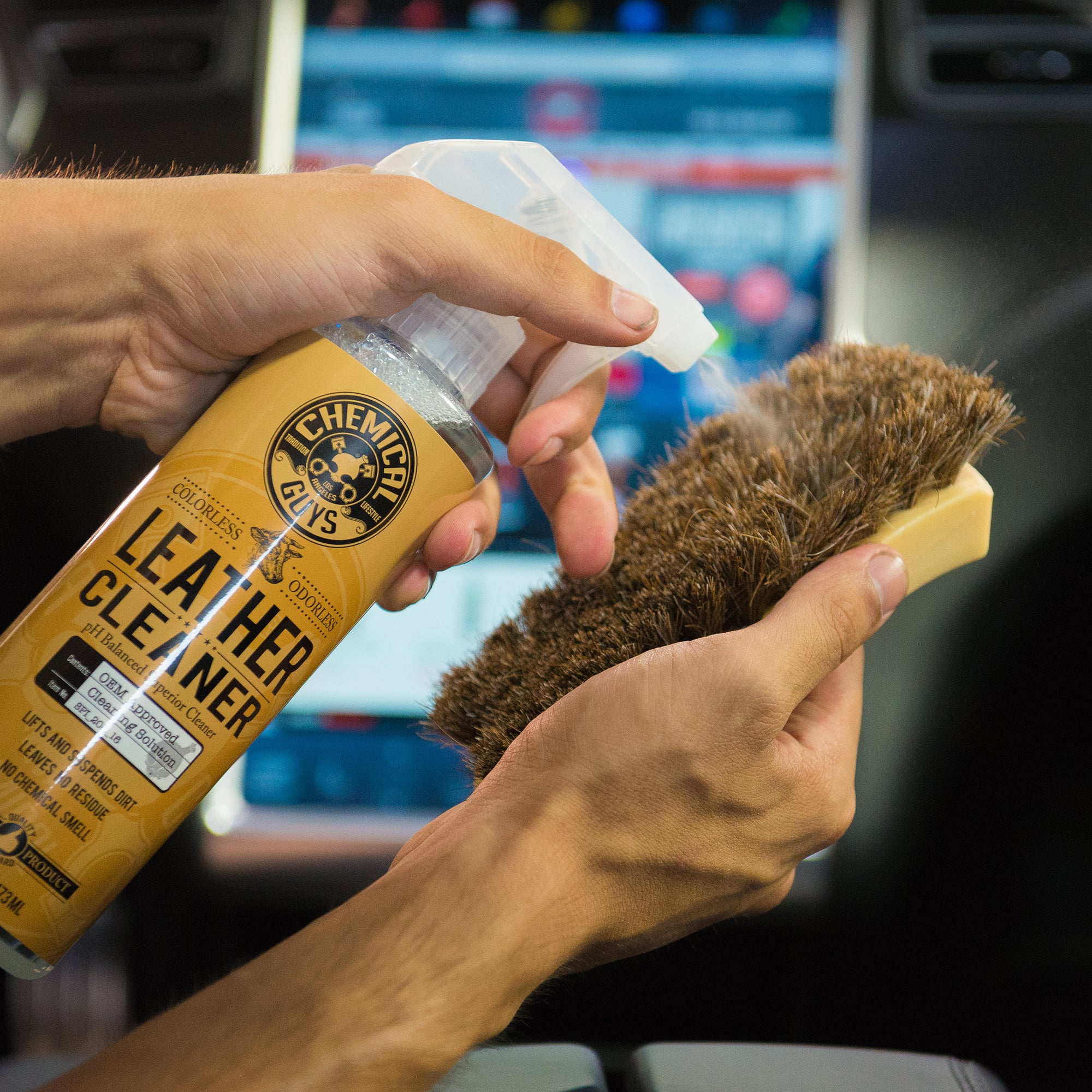 Long Bristle Horse Hair Leather Cleaning Brush - Dynamic Auto LLC