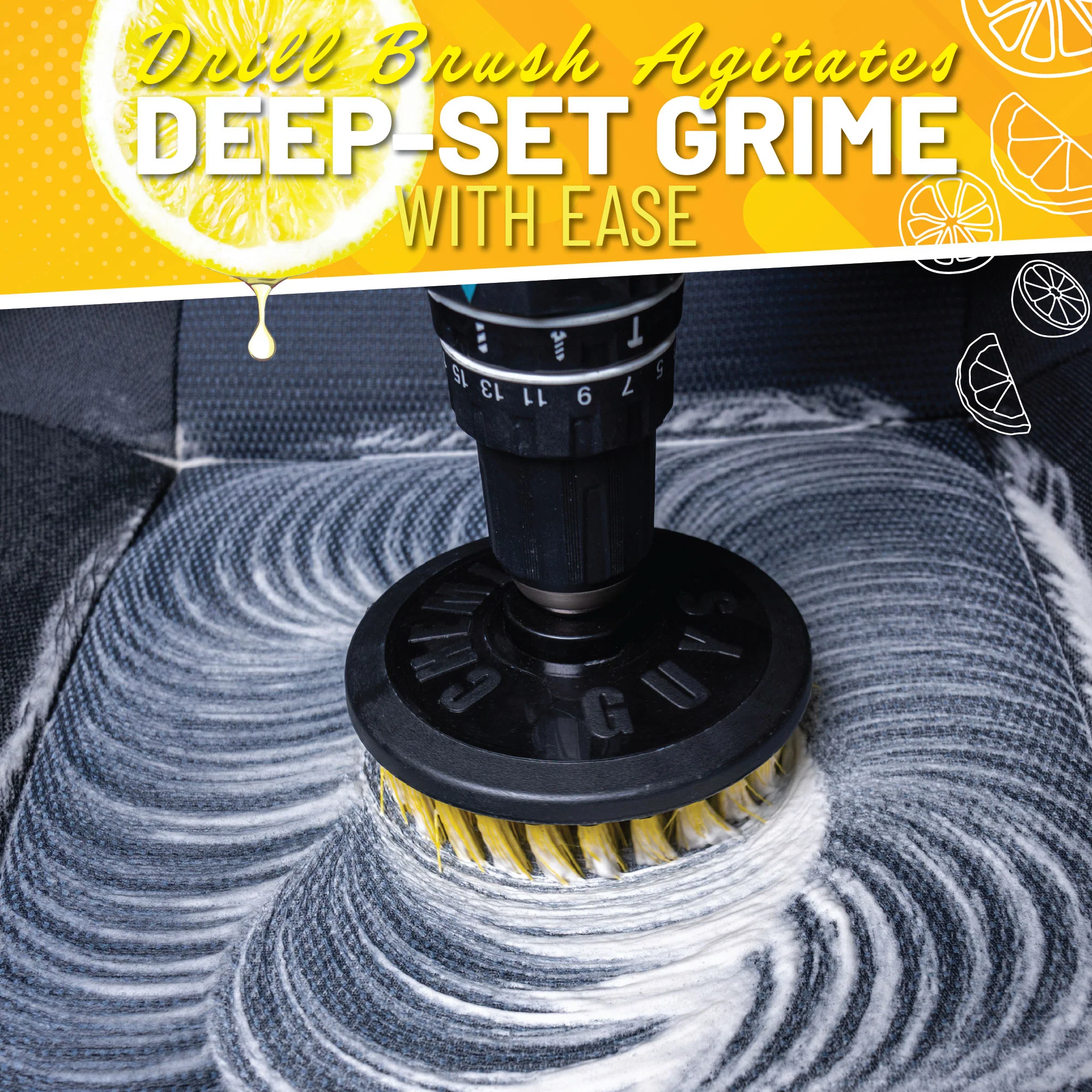 Fabric Cleaning Drill Brush Kit - Dynamic Auto LLC