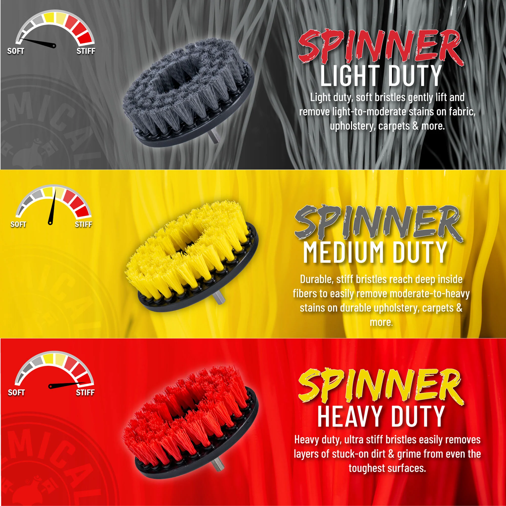 Chemical Guys Spinner Carpet Drill Brush, Medium Duty - Dynamic Auto LLC