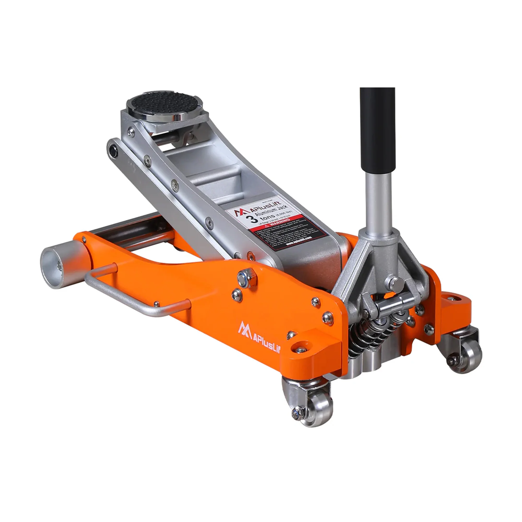 APlus AL350R 3 Ton Lower profile Full Aluminum Racing Floor Jack with Dual Pistons Quick Lift Pump for Sport Utility Vehicle, Lifting Range 3-3/4