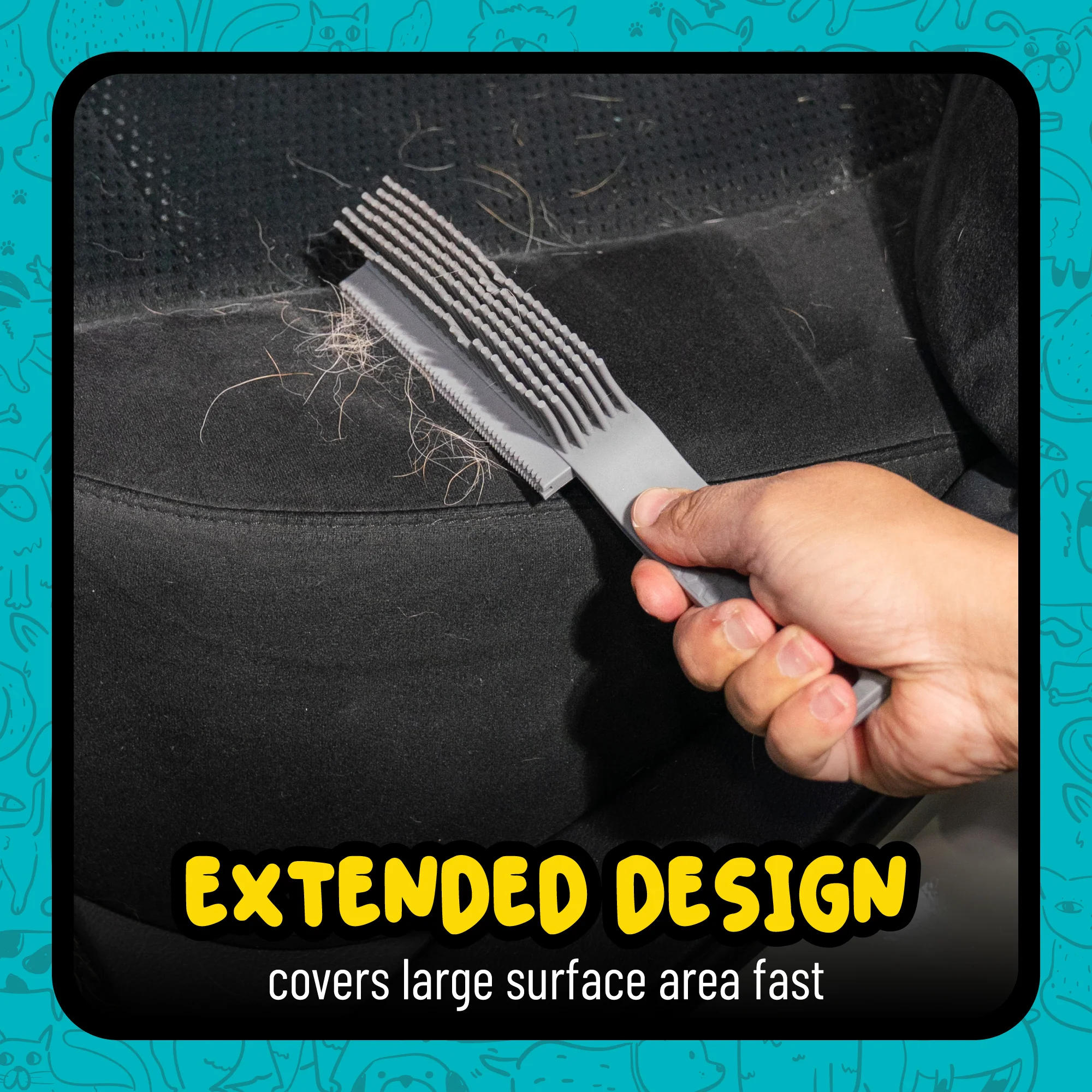 Grubbie Professional Grade Pet Hair Removal Brush - Dynamic Auto LLC