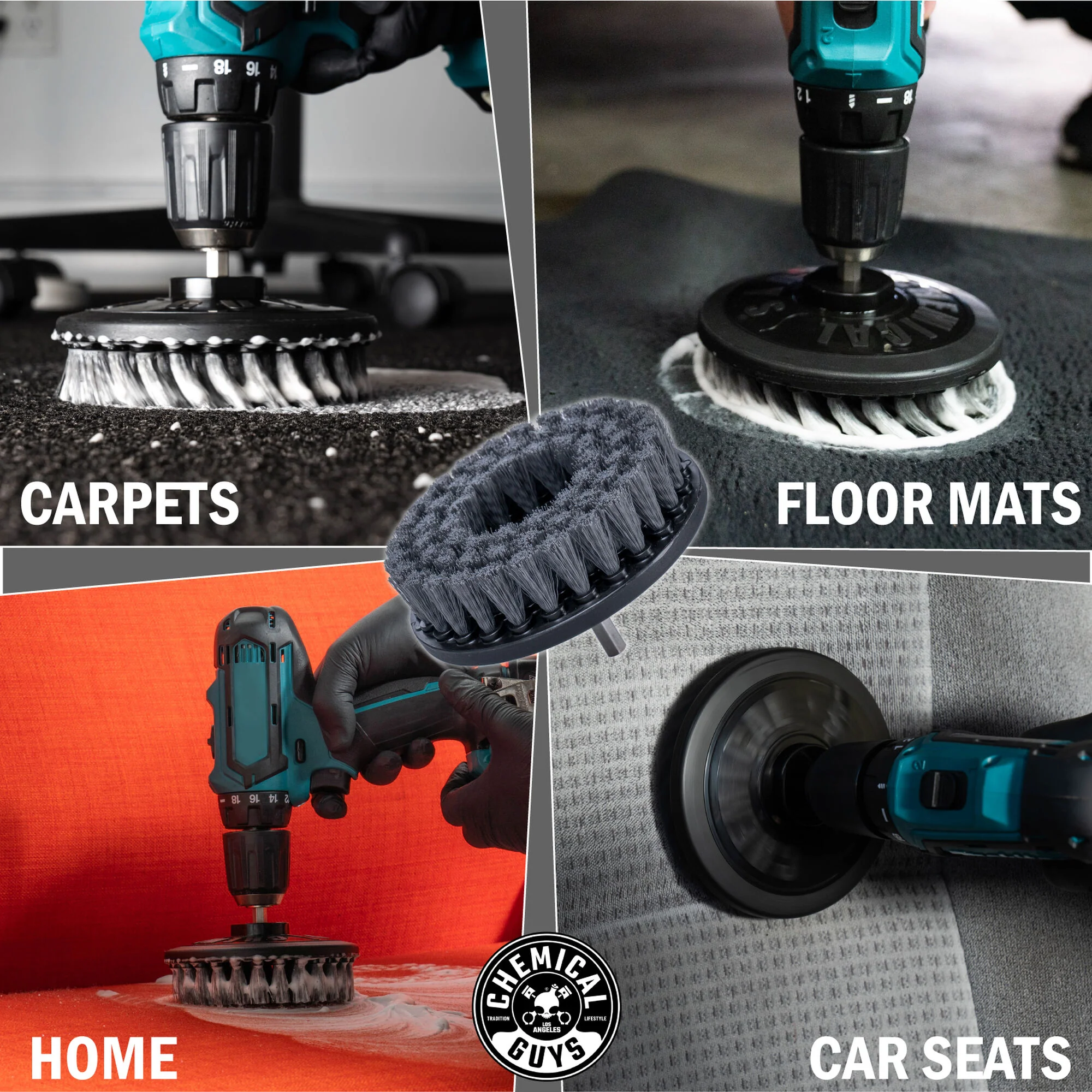 Chemical Guys Spinner Multi-Surface Drill Brush, Light Duty - Dynamic Auto LLC