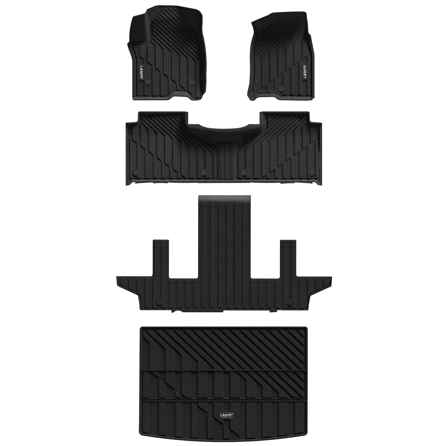 Fit for 2021–2026 GMC Yukon XL Floor & Cargo Mats Protection Set, Not Fit 9 Seats - Dynamic Auto LLC