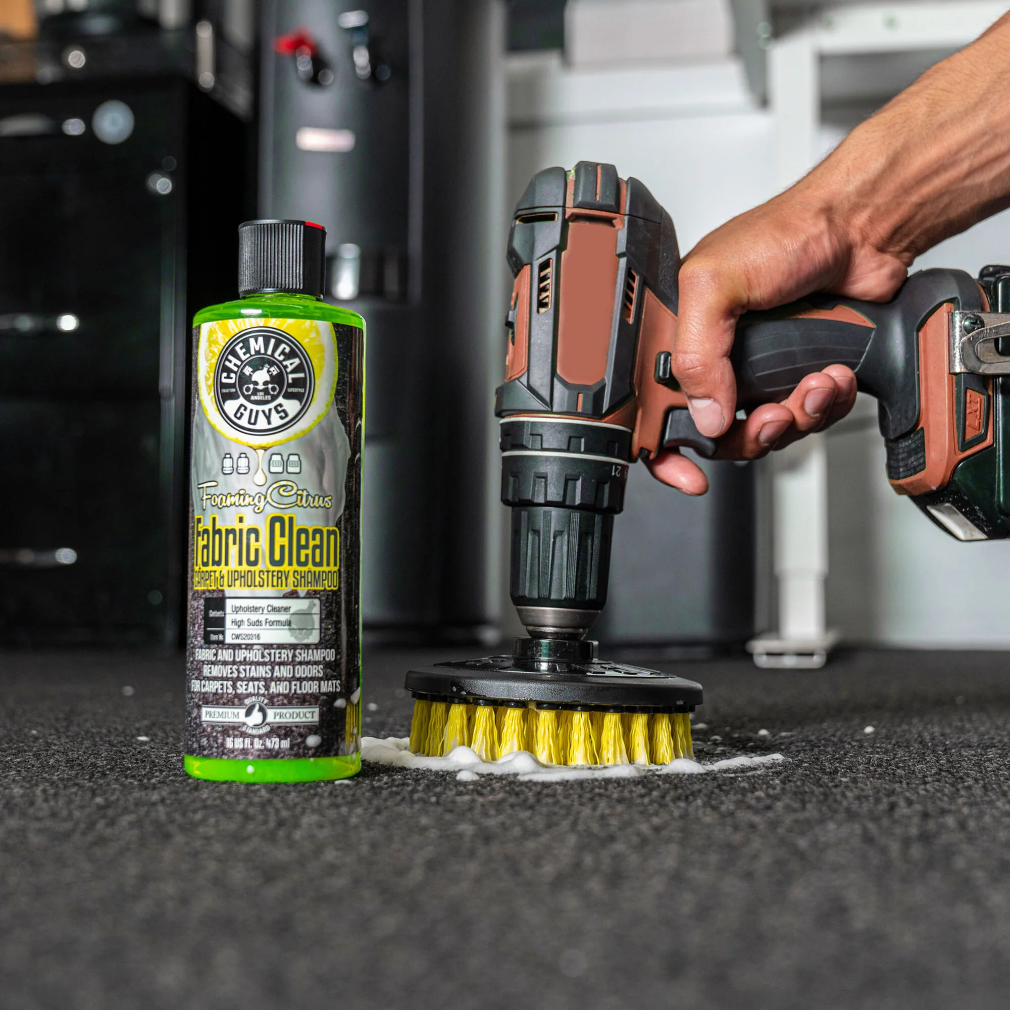 Chemical Guys Spinner Carpet Drill Brush, Medium Duty - Dynamic Auto LLC
