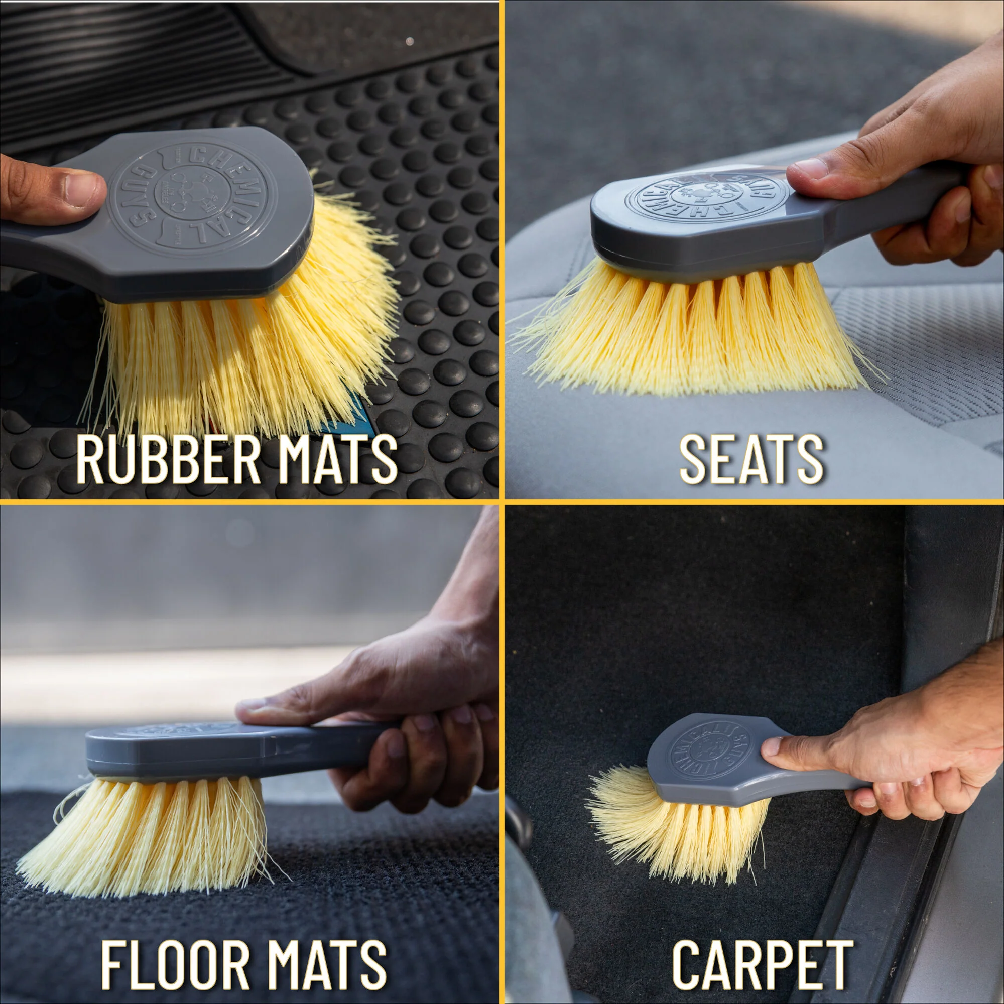 Nice & Stiff Heavy Duty Carpet & Interior Brush - Dynamic Auto LLC