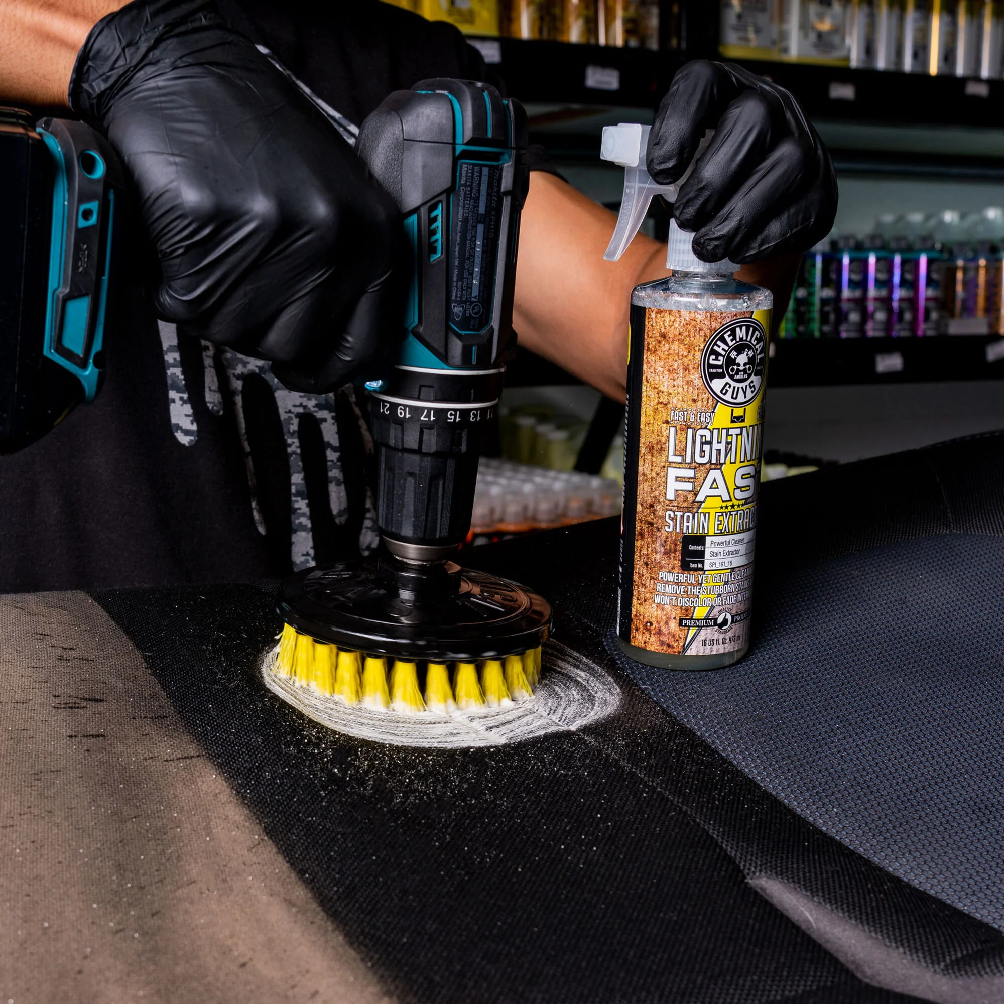 Chemical Guys Spinner Carpet Drill Brush, Medium Duty - Dynamic Auto LLC