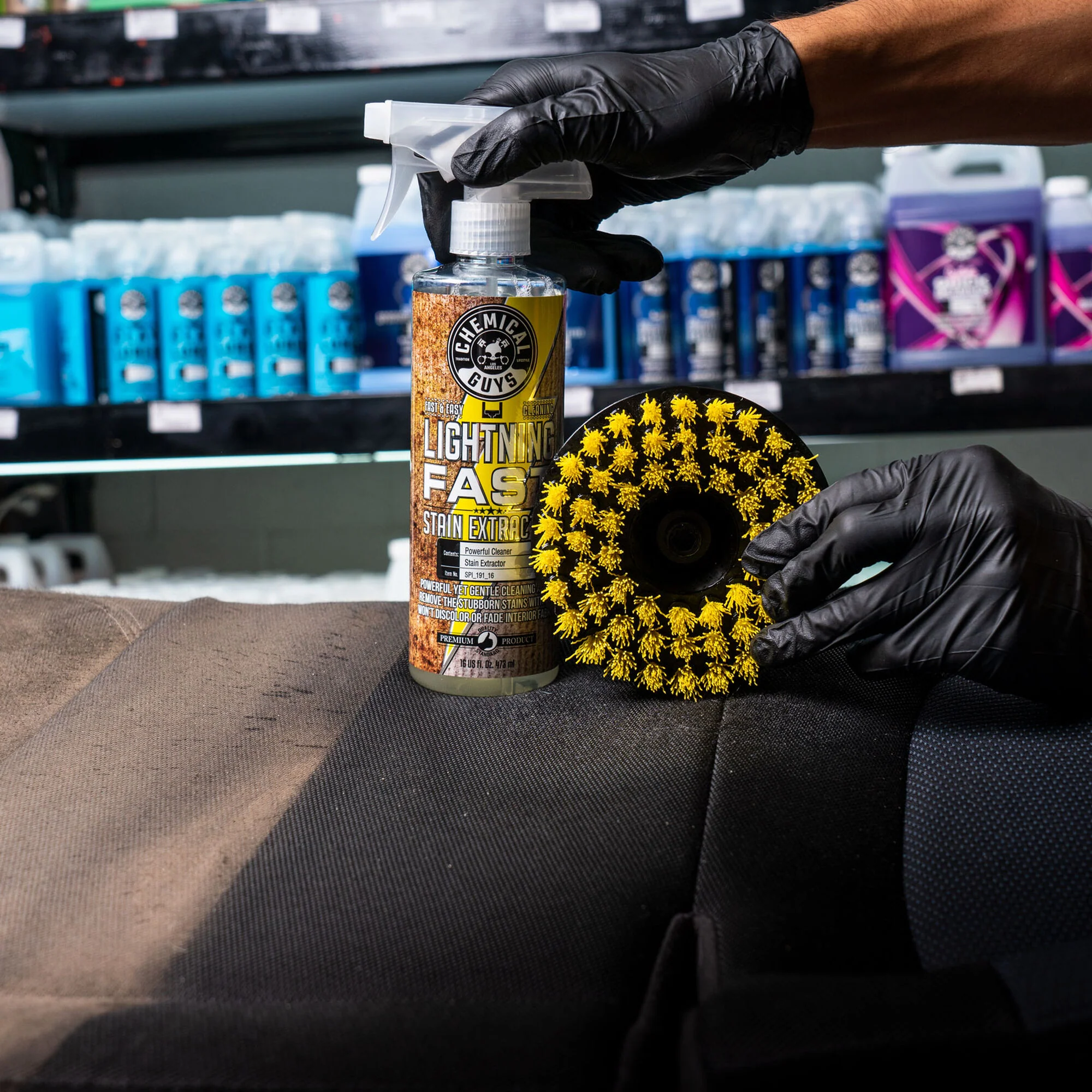 Chemical Guys Spinner Carpet Drill Brush, Medium Duty - Dynamic Auto LLC