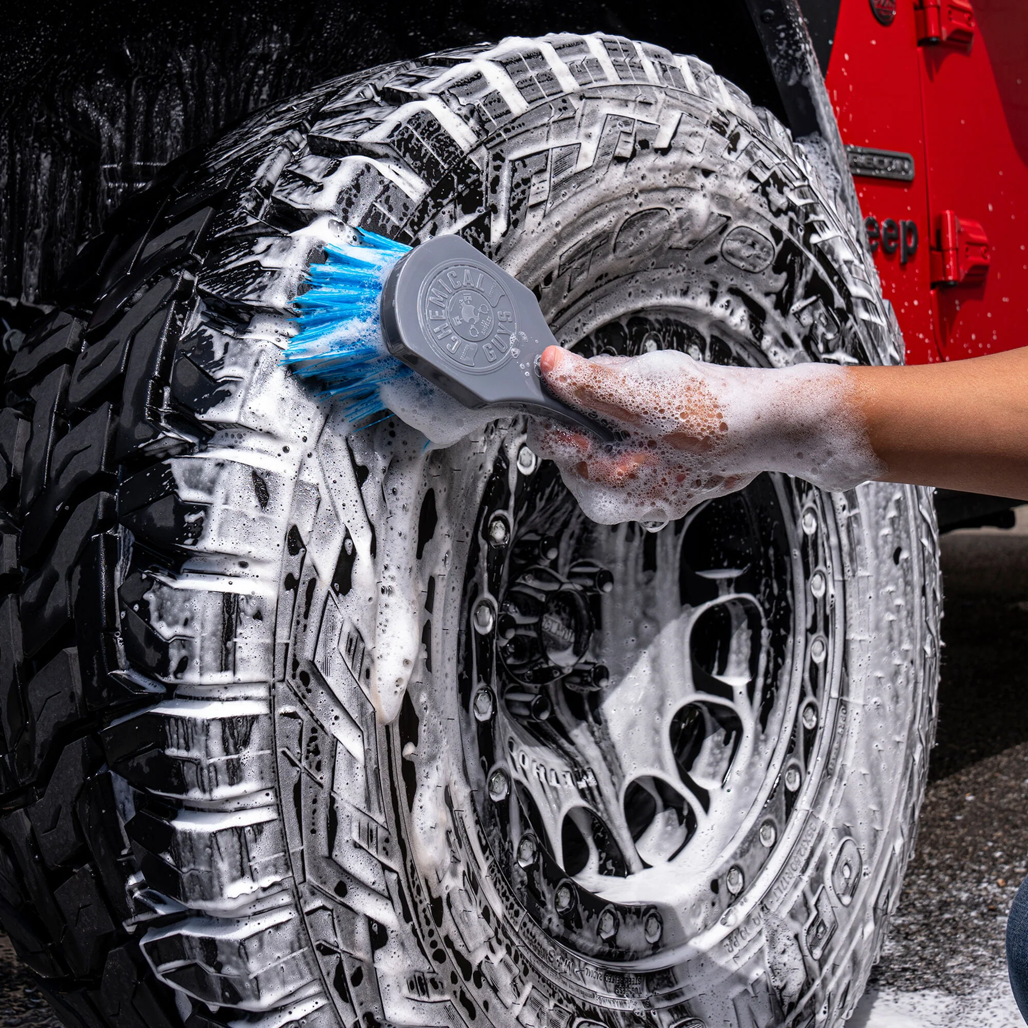Big Blue Stiffy Heavy Duty Tire Brush - Dynamic Auto LLC