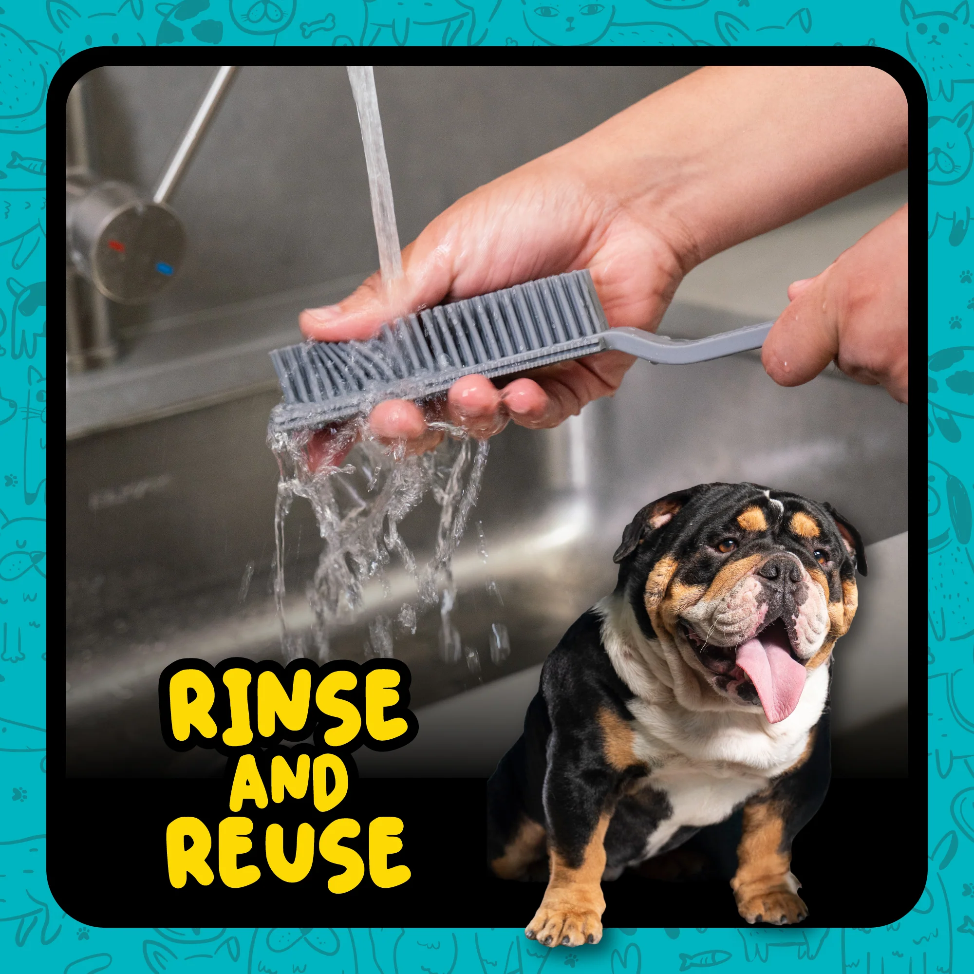 Grubbie Professional Grade Pet Hair Removal Brush - Dynamic Auto LLC