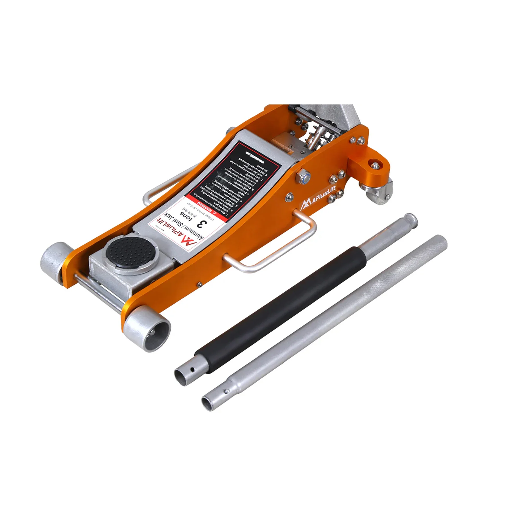 APlus AF350G 3 Ton Lower profile Aluminum and Steel Racing Floor Jack with Dual Pistons Quick Lift Pump for Sport Utility Vehicle, Lifting Range 3-7/8